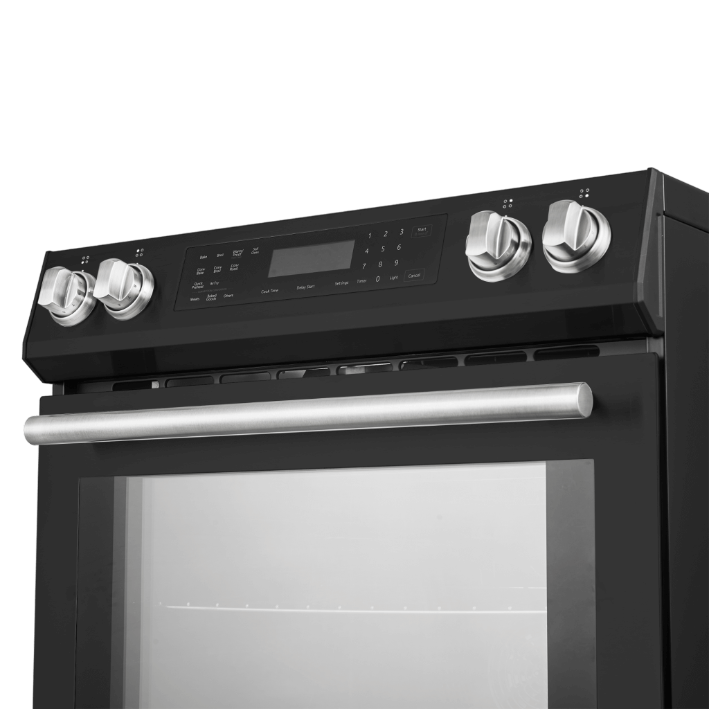 Forno Donatello Espresso 30-Inch Induction Range, 5.0 cu. ft., Air Fry, Self-Clean, Black with Stainless Steel Handles (FFSIN0905-30BLK)