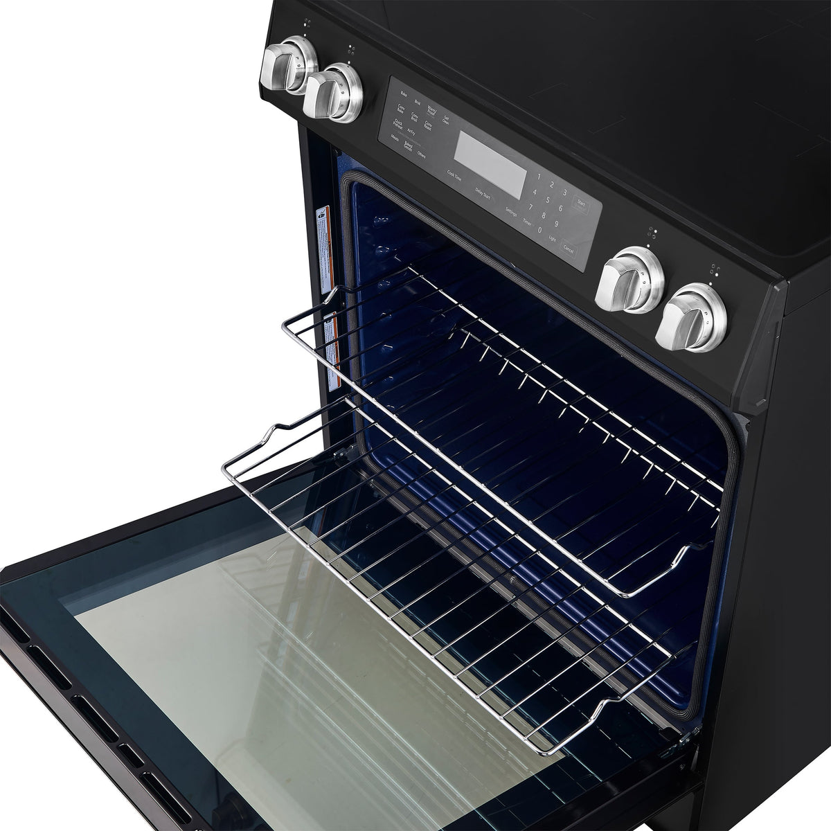 Forno Donatello Espresso 30-Inch Induction Range, 5.0 cu. ft., Air Fry, Self-Clean, Black with Stainless Steel Handles (FFSIN0905-30BLK)