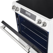 Forno Donatello Espresso 30 in. Induction Range, 5.0 cu. ft. Oven, Air Fry & Self-Clean, White with Stainless Steel Handles (Model FFSIN0905-30WHT)