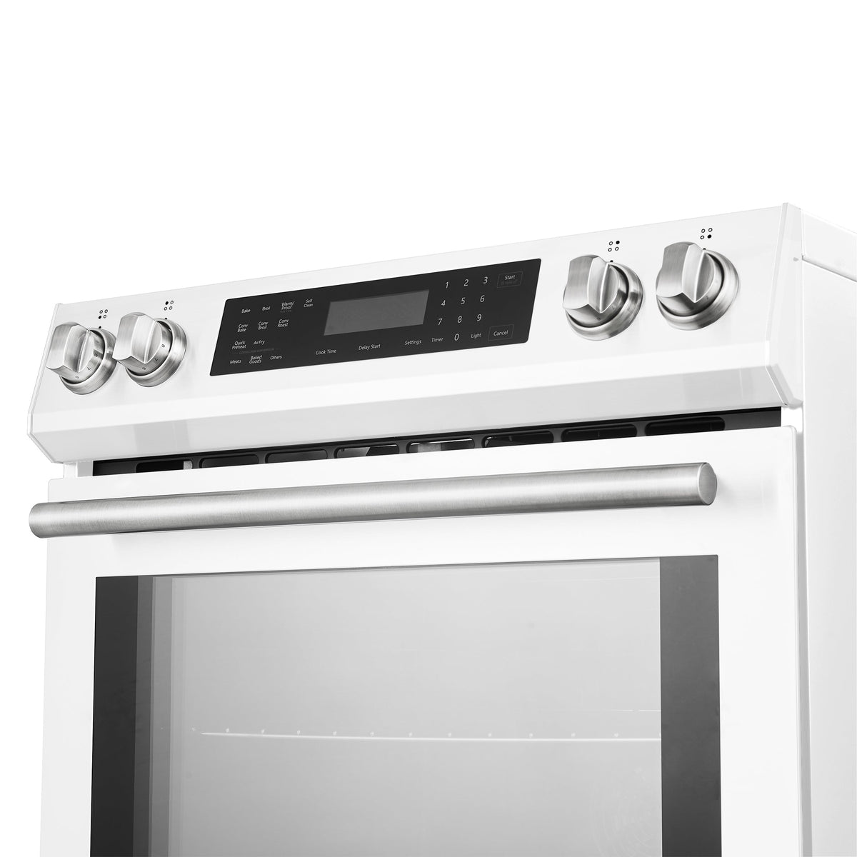 Forno Donatello Espresso 30 in. Induction Range, 5.0 cu. ft. Oven, Air Fry & Self-Clean, White with Stainless Steel Handles (Model FFSIN0905-30WHT)