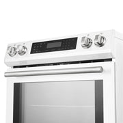 Forno Donatello Espresso 30 in. Induction Range, 5.0 cu. ft. Oven, Air Fry & Self-Clean, White with Stainless Steel Handles (Model FFSIN0905-30WHT)