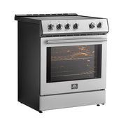 Forno Espresso Leonardo 30-Inch Freestanding Induction Range with Knob Controls, 5.0 cu. ft. Oven Capacity, Stainless Steel with Stainless Steel Accents (Model FFSIN0982-30)
