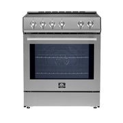 Forno Espresso Leonardo 30-Inch Freestanding Induction Range with Knob Controls, 5.0 cu. ft. Oven Capacity, Stainless Steel with Stainless Steel Accents (Model FFSIN0982-30)