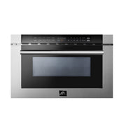 FORNO Capoliveri 24-Inch Built-In Microwave Drawer, 1.2 Cu. Ft., Stainless Steel (Model FMWDR3000-24)