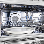 FORNO Oliena 24-Inch Built-In Microwave Drawer Oven, 1.6 cu. ft., White with Stainless Steel Handles (FMWDR3093-24WHT)