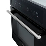 FORNO Oliena 30-Inch Built-In Microwave Oven, 1.6 Cu. Ft., Black with Stainless Steel Handles (Model FMWDR3093-30BLK)