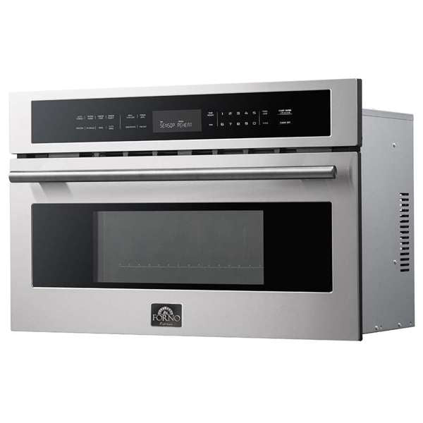 FORNO Oliena 30-Inch Built-In Microwave Oven, 1.6 cu. ft., Stainless Steel (Model FMWDR3093-30)