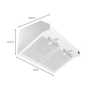 Forno Bari 30-Inch Under-Cabinet Range Hood, 400 CFM, White with Stainless Steel Handles (Model FRHUC5255-30WHT)