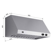 Forno Biagio 36-Inch Wall-Mount Range Hood, 600 CFM, Stainless Steel (Model FRHWM5009-36)