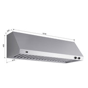 Forno Biagio 60 in. Wall-Mounted Range Hood, 1200 CFM, Stainless Steel (Model FRHWM5009-60)