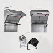 Forno Savona 30-Inch Wall-Mount Range Hood with Backsplash, 600 CFM, Stainless Steel, Hybrid Filters (Model FRHWM5029-30HB)