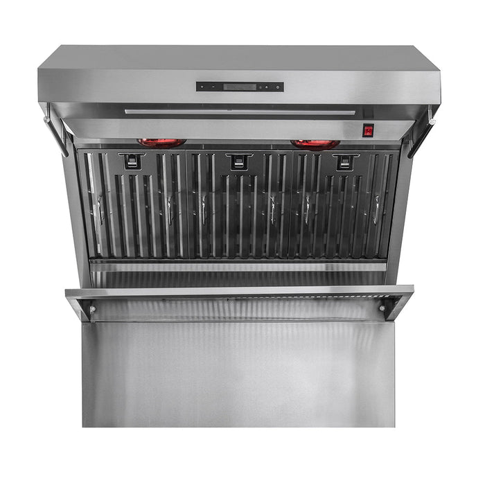 Forno Savona 36-Inch Wall-Mounted Range Hood with 1200 CFM, Baffle Filters and Backsplash – Model FRHWM5029-36