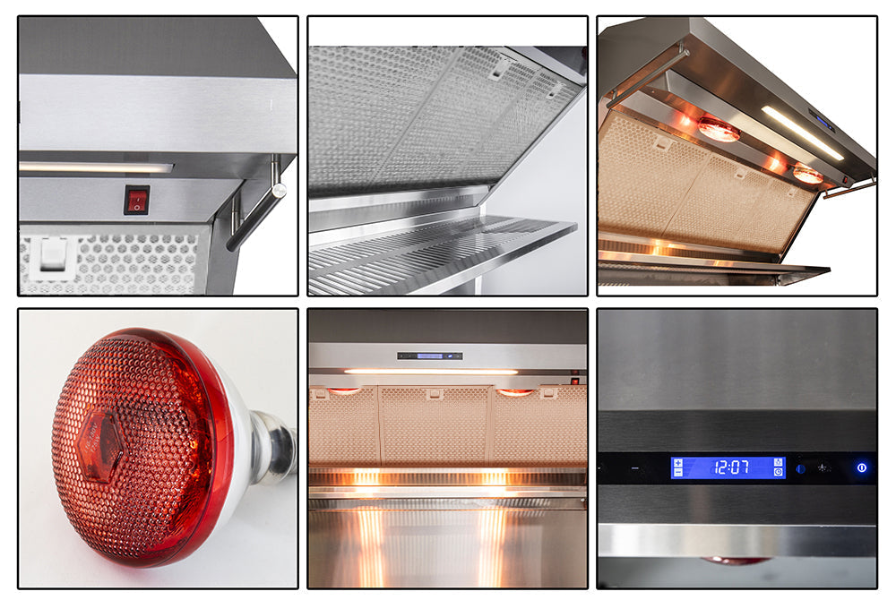 Forno Savona 36-Inch Wall Mount Range Hood, 1200 CFM, Stainless Steel, Hybrid Filters, Model FRHWM5029-36HB