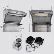 Forno Savona 36-Inch Wall Mount Range Hood, 1200 CFM, Stainless Steel, Hybrid Filters, Model FRHWM5029-36HB