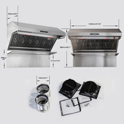 FORNO Savona 48-Inch Wall-Mount Range Hood, 1200 CFM, Stainless Steel, Baffle Filters, Backsplash, FRHWM5029-48