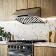 FORNO Palazzo 30-Inch Wall-Mount Range Hood, 500 CFM, Stainless Steel (Model FRHWM5030-30)