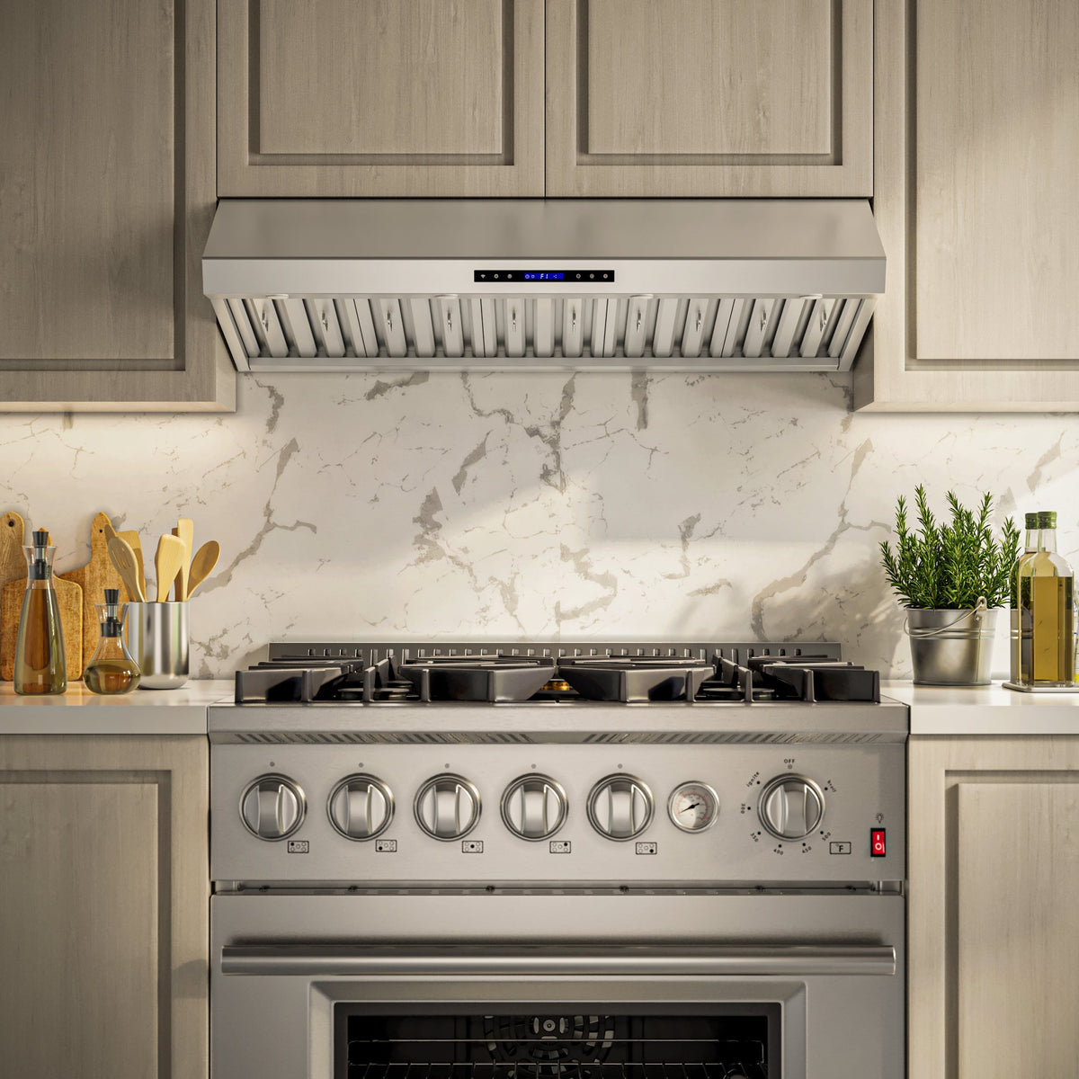 FORNO Palazzo 60-Inch Wall Mount Range Hood, 1000 CFM, Stainless Steel (FRHWM5030-60)
