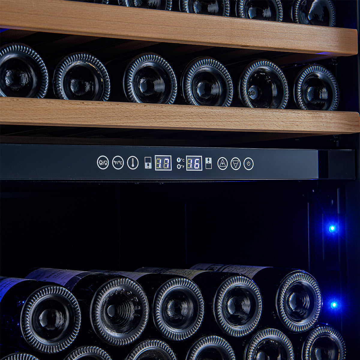 FORNO Cesinali 24-Inch Dual-Zone Wine Cooler, 94-Bottle Capacity, Model FWCDR6603-24S
