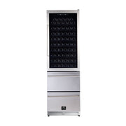 FORNO Azienda 24-Inch Built-In Wine Cooler, 108 Bottle Capacity, Triple Zone, Stainless Steel (FWCDR6628-24S)