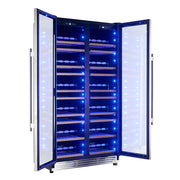FORNO Vernazza 40-Inch Dual Zone Wine Cooler, 25.07 cu.ft., 166-Bottle Capacity, Stainless Steel (FWCDR6642-40S)