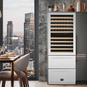 Forno Celano 30 in. Dual Zone Wine and Beverage Cooler 21.3 cu. ft. 150 Bottle 252 Can Stainless Steel (FWCDR6697-30S)