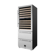 Forno Celano 30 in. Dual Zone Wine and Beverage Cooler 21.3 cu. ft. 150 Bottle 252 Can Stainless Steel (FWCDR6697-30S)