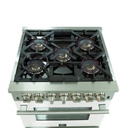 Forno Capriasca 30 in. Freestanding Dual Fuel Range, 4.32 cu. ft. Electric Oven, 5 Sealed Gas Burners, White, Model FFSGS6187-30WHT