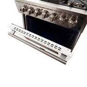 Forno Capriasca 30 in. 4.32 cu. ft. Freestanding Gas Range with 5 Sealed Burners in White (Model FFSGS6260-30WHT)