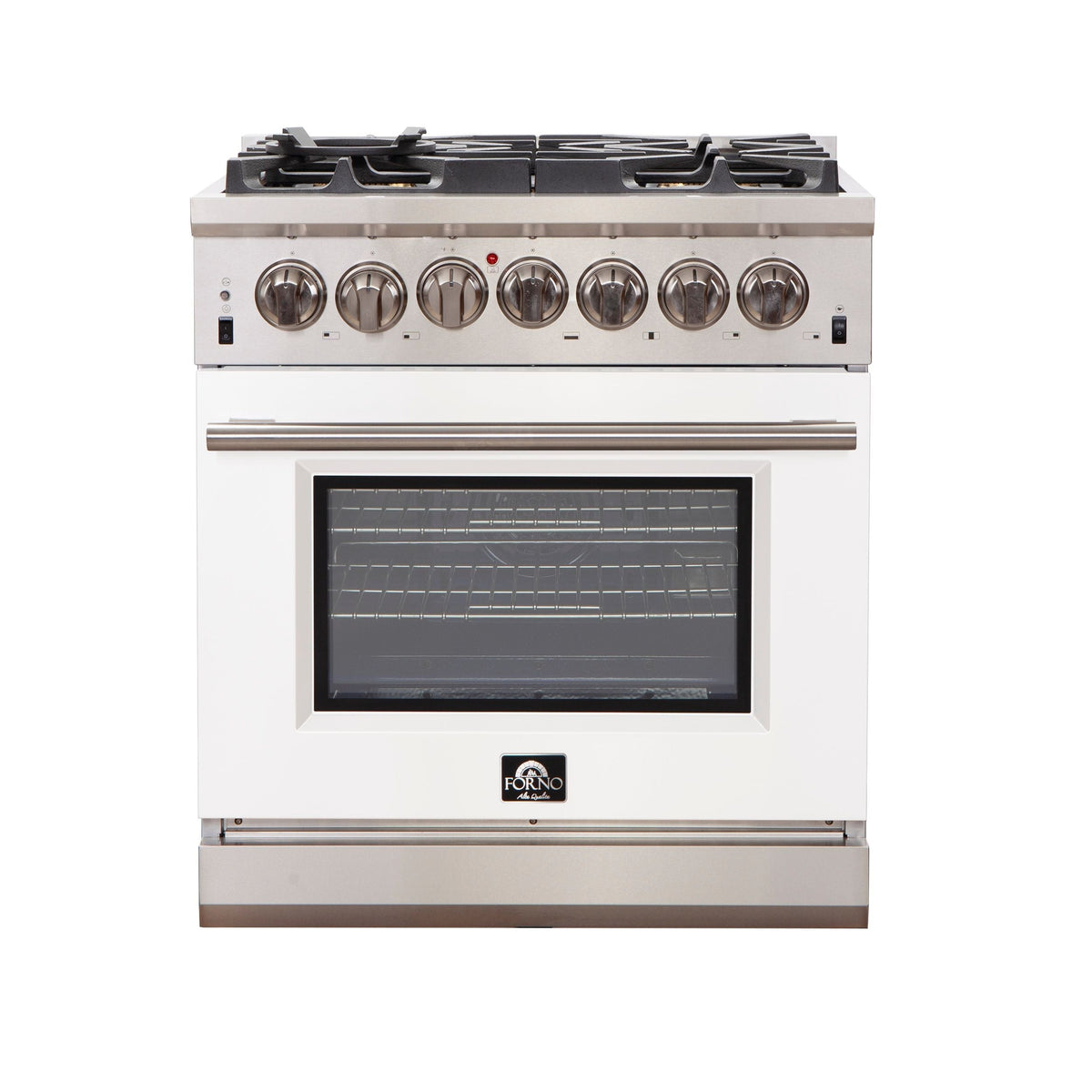 Forno Capriasca 30 in. 4.32 cu. ft. Freestanding Gas Range with 5 Sealed Burners in White (Model FFSGS6260-30WHT)