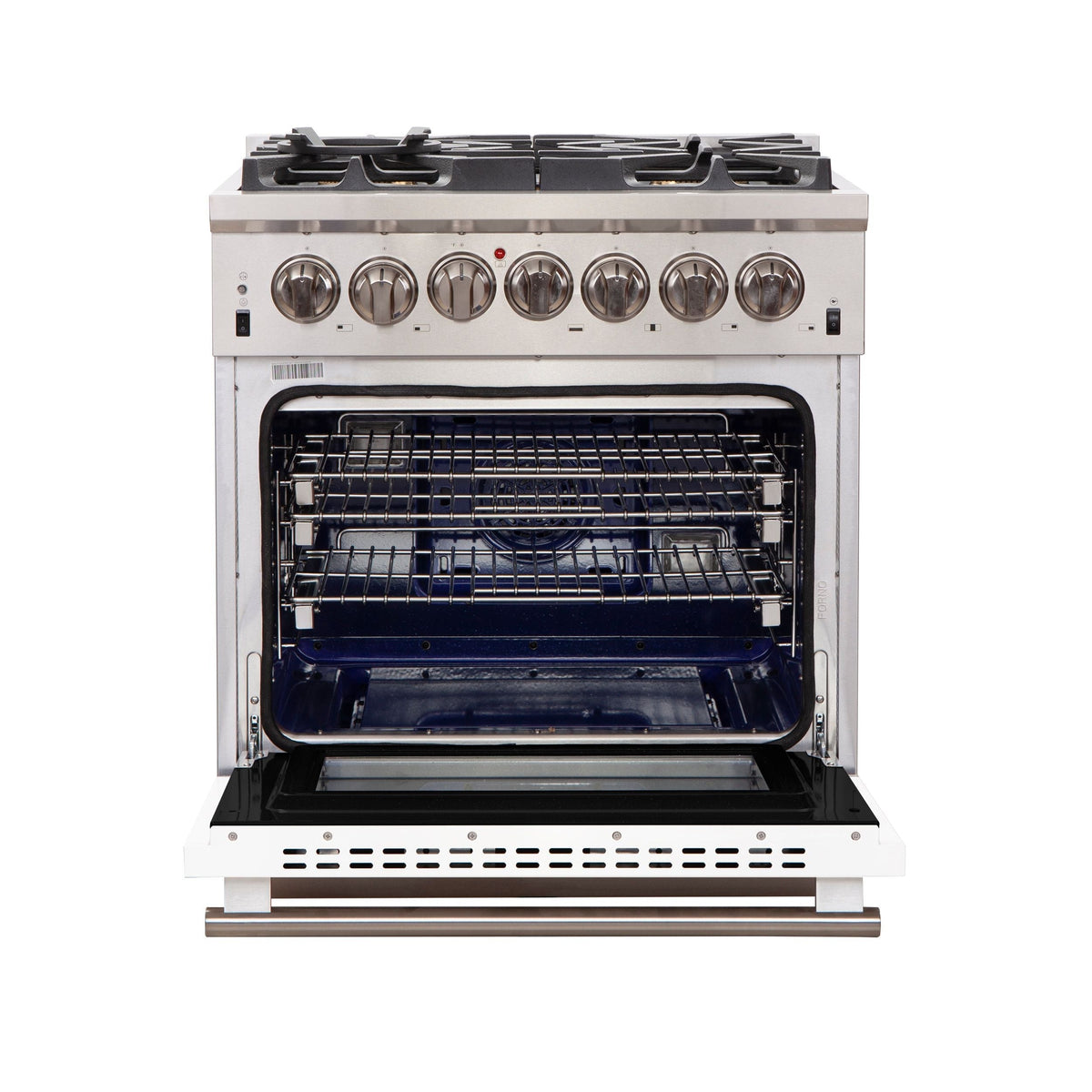 Forno Capriasca 30 in. 4.32 cu. ft. Freestanding Gas Range with 5 Sealed Burners in White (Model FFSGS6260-30WHT)