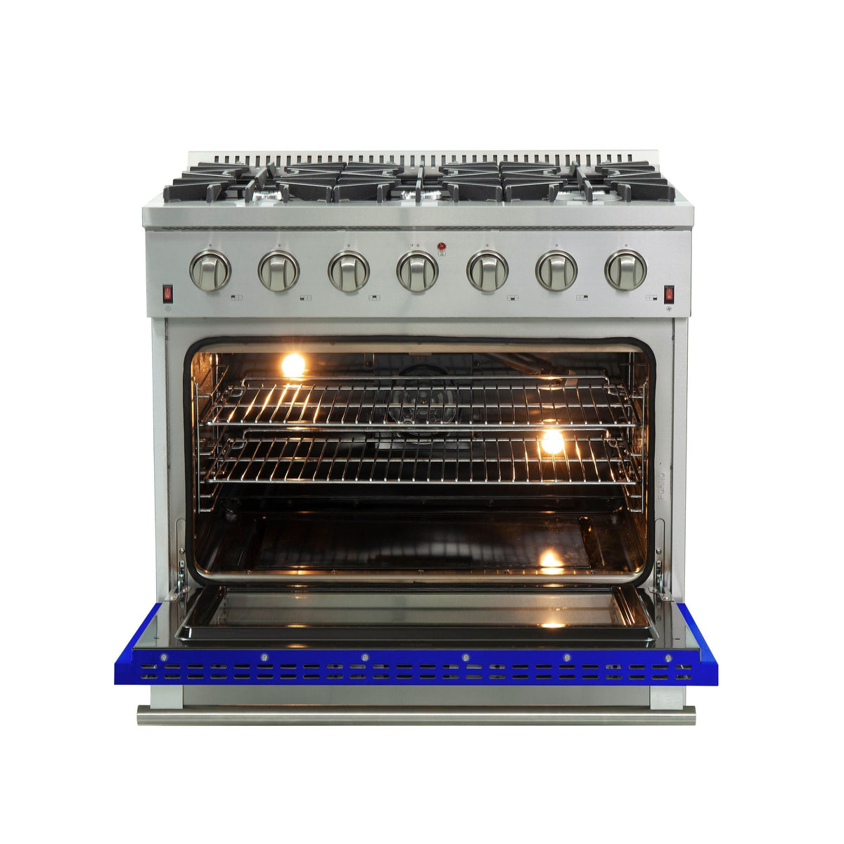 Forno Galiano 36-Inch Gas Range, 5.36 cu. ft. Oven, 6 Sealed Burners, Blue, Model FFSGS6244-36BLU