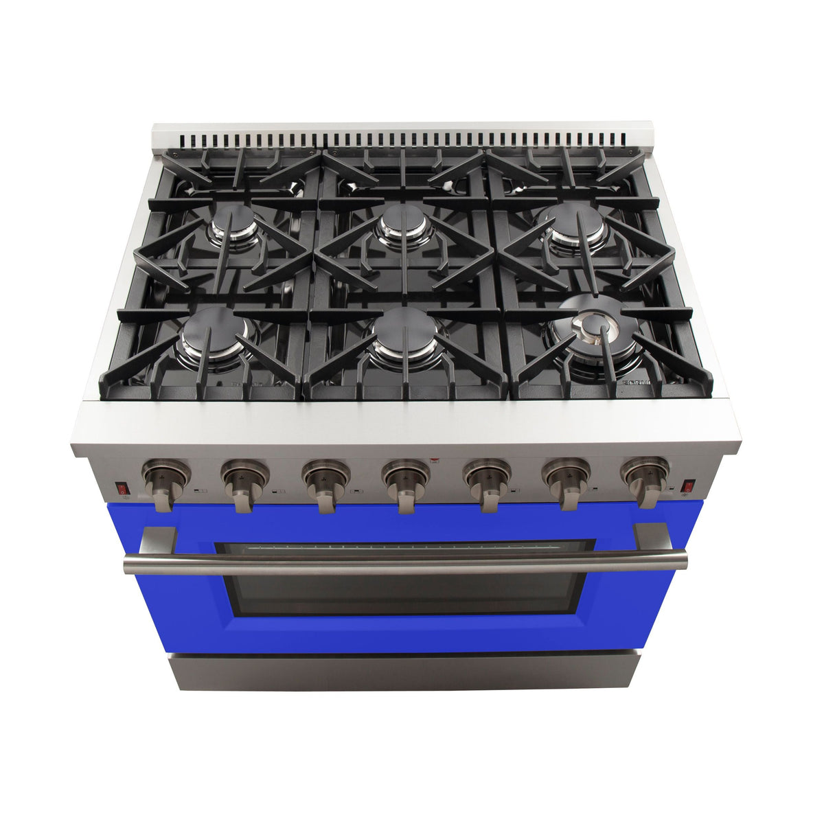 Forno Galiano 36-Inch Gas Range, 5.36 cu. ft. Oven, 6 Sealed Burners, Blue, Model FFSGS6244-36BLU
