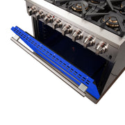Forno Capriasca 36-Inch Dual Fuel Range, 5.36 cu. ft. Oven, 6 Burners, Blue, Model FFSGS6187-36BLU