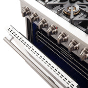 Forno Capriasca 36-Inch Gas Range, 5.36 cu. ft. Oven, 6 Sealed Gas Burners, White Finish (Model FFSGS6260-36WHT)