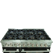 Forno Capriasca 48-Inch Dual Fuel Range, 6.58 cu. ft. Oven, 8 Sealed Burners, Black, Model FFSGS6187-48BLK