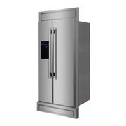 FORNO Salerno 40-Inch Built-In Side-by-Side Refrigerator, 20 Cu. Ft., Water & Ice Dispenser, Stainless Steel, FFRBI1844-40MG