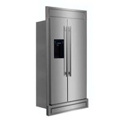 FORNO Salerno 40-Inch Built-In Side-by-Side Refrigerator, 20 Cu. Ft., Water & Ice Dispenser, Stainless Steel, FFRBI1844-40MG
