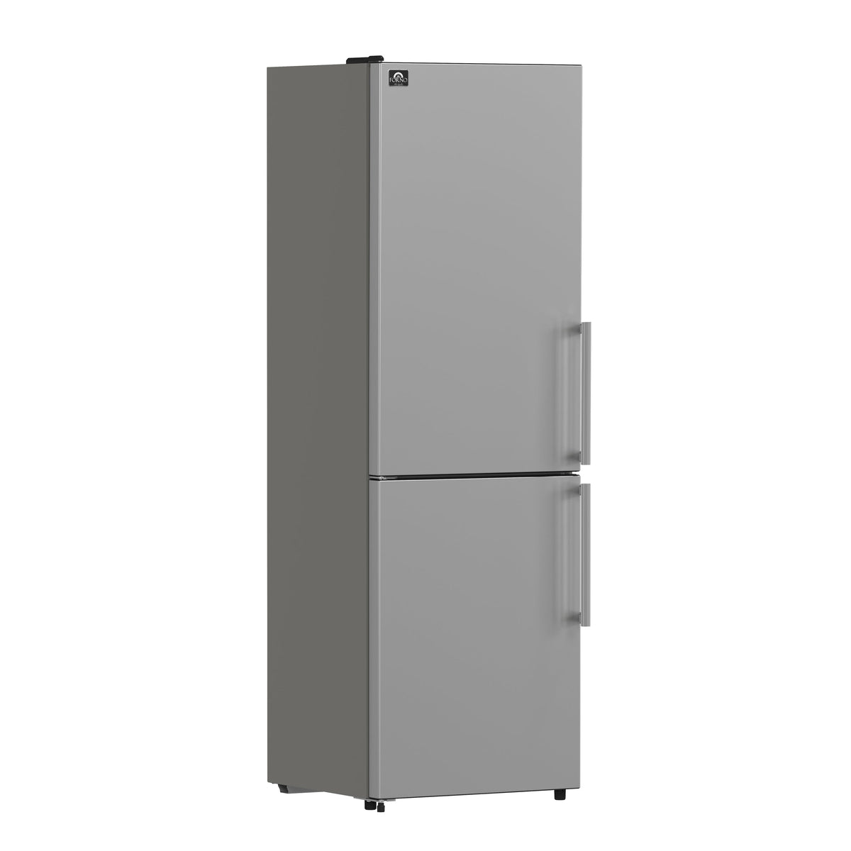FORNO Guardia 23.4-Inch Bottom Freezer Refrigerator, 10.8 cu. ft., Left Swing Door, Stainless Steel (Model FFFFD1778-24LS)