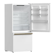 FORNO Milano 62-Inch Side-by-Side Refrigerator, 34.4 cu. ft., Ice Maker, White with Stainless Steel Accents (Model FFFFD1787-60WHT)