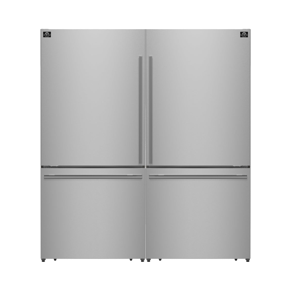 FORNO Milano 62-Inch 34.4 Cu. Ft. Side-by-Side Refrigerator with Ice Maker, Stainless Steel (FFFFD1787-60S)