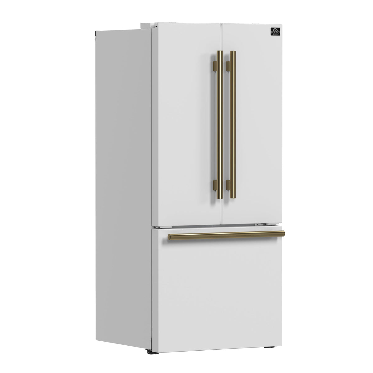 Forno Gallipoli 30-Inch French Door Refrigerator, 17.5 Cu. Ft., White, Ice Maker, Model FFFFD1974-31WHT