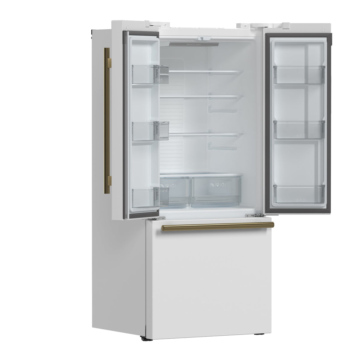 Forno Gallipoli 30-Inch French Door Refrigerator, 17.5 Cu. Ft., White, Ice Maker, Model FFFFD1974-31WHT
