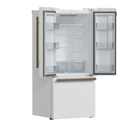 Forno Gallipoli 30-Inch French Door Refrigerator, 17.5 Cu. Ft., White, Ice Maker, Model FFFFD1974-31WHT