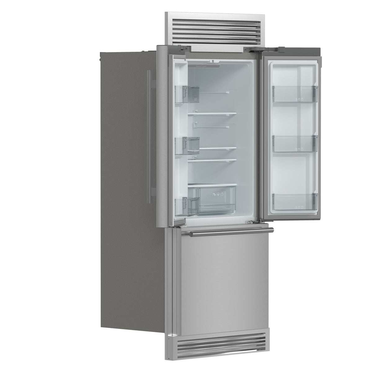 Forno Gallipoli 34-Inch Built-In French Door Refrigerator, 17.5 Cu. Ft., Stainless Steel, with Ice Maker and Grill Trim Kit (Model FFFFD1974-35SG)