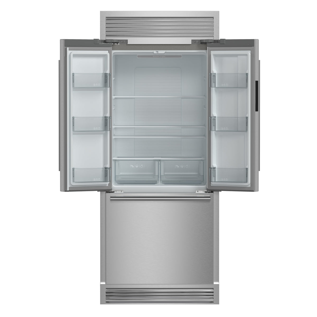 Forno Gallipoli 34-Inch Built-In French Door Refrigerator, 17.5 Cu. Ft., Stainless Steel, with Ice Maker and Grill Trim Kit (Model FFFFD1974-35SG)