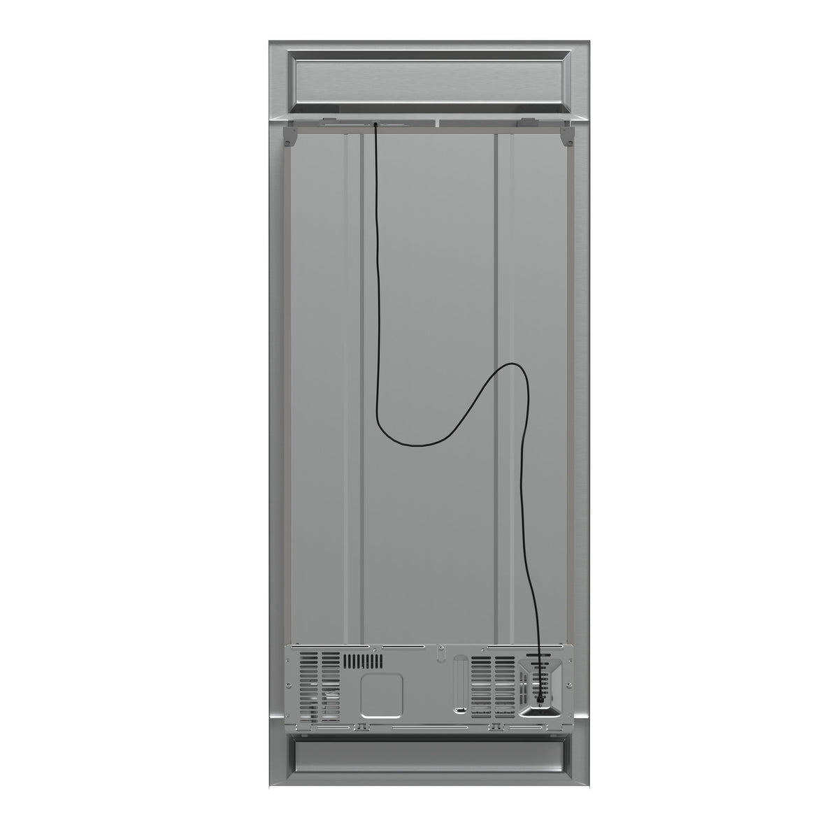 FORNO Salerno 37-Inch Built-In Side-by-Side Refrigerator, 15.6 cu ft, Stainless Steel, with Modern Trim Kit (FFRBI1805-37MG)