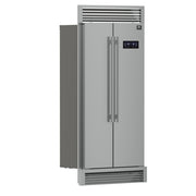 Forno Salerno 37-Inch Side-by-Side Built-In Refrigerator, 15.6 Cu. Ft., Stainless Steel with Grill Trim Kit (Model FFRBI1805-37SG)