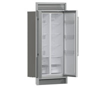 Forno Salerno 37-Inch Side-by-Side Built-In Refrigerator, 15.6 Cu. Ft., Stainless Steel with Grill Trim Kit (Model FFRBI1805-37SG)