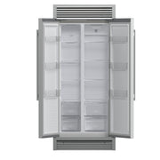 Forno Salerno 37-Inch Side-by-Side Built-In Refrigerator, 15.6 Cu. Ft., Stainless Steel with Grill Trim Kit (Model FFRBI1805-37SG)