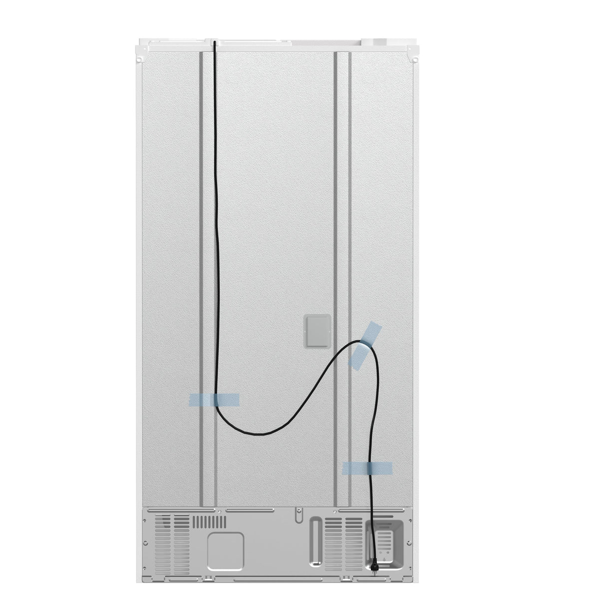 Forno Espresso Moena 36 in Counter-Depth French Door Refrigerator, 19.2 cu ft, White, with Ice Maker and Stainless Steel Handles (FFRBI1820-36WHT)